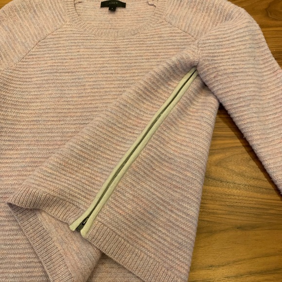J. Crew 100% Wool Zip Sweater Size S Lilac - Picture 7 of 10